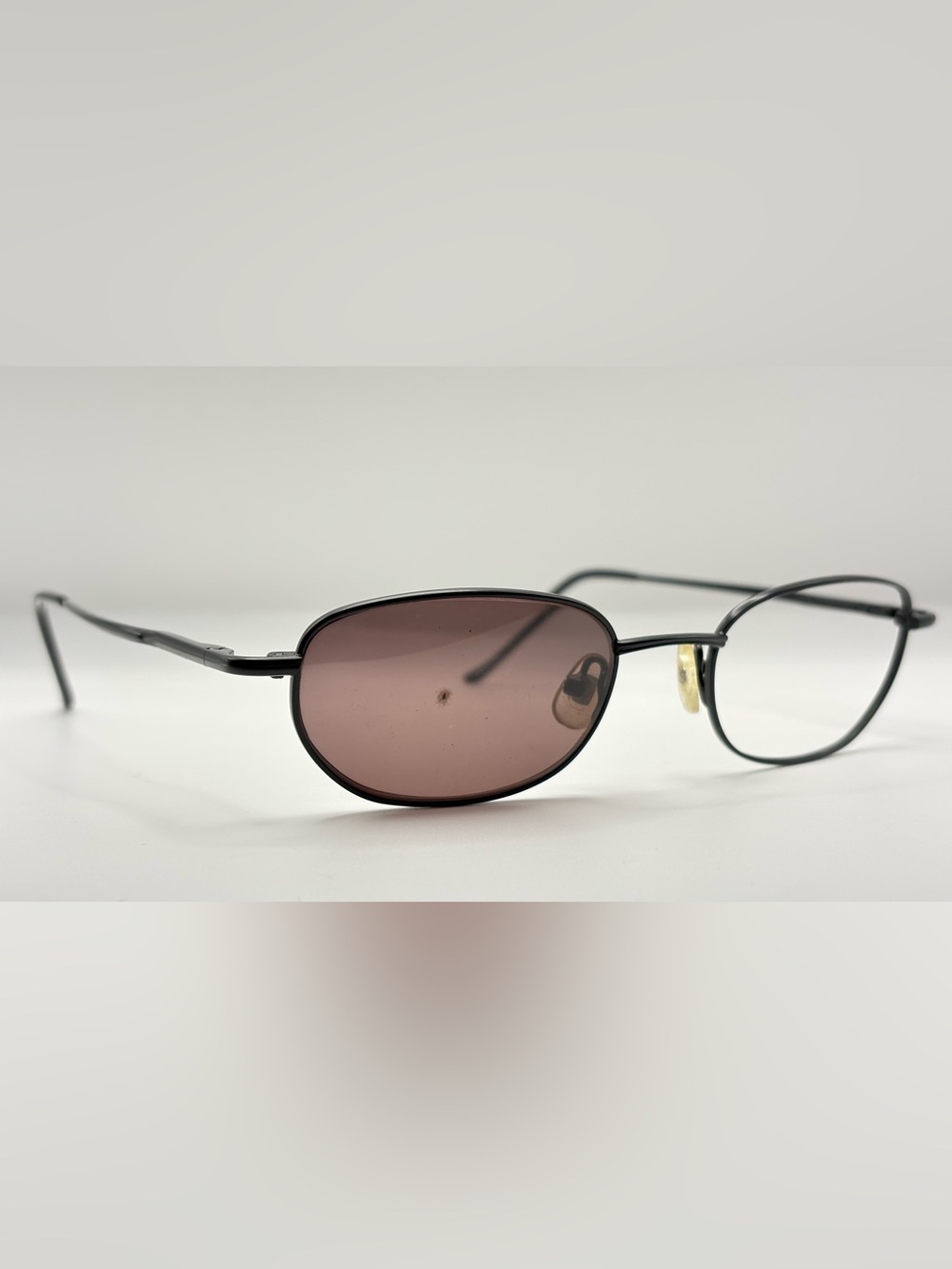 BC22 Black Oval Metal Sunglasses Frames Only